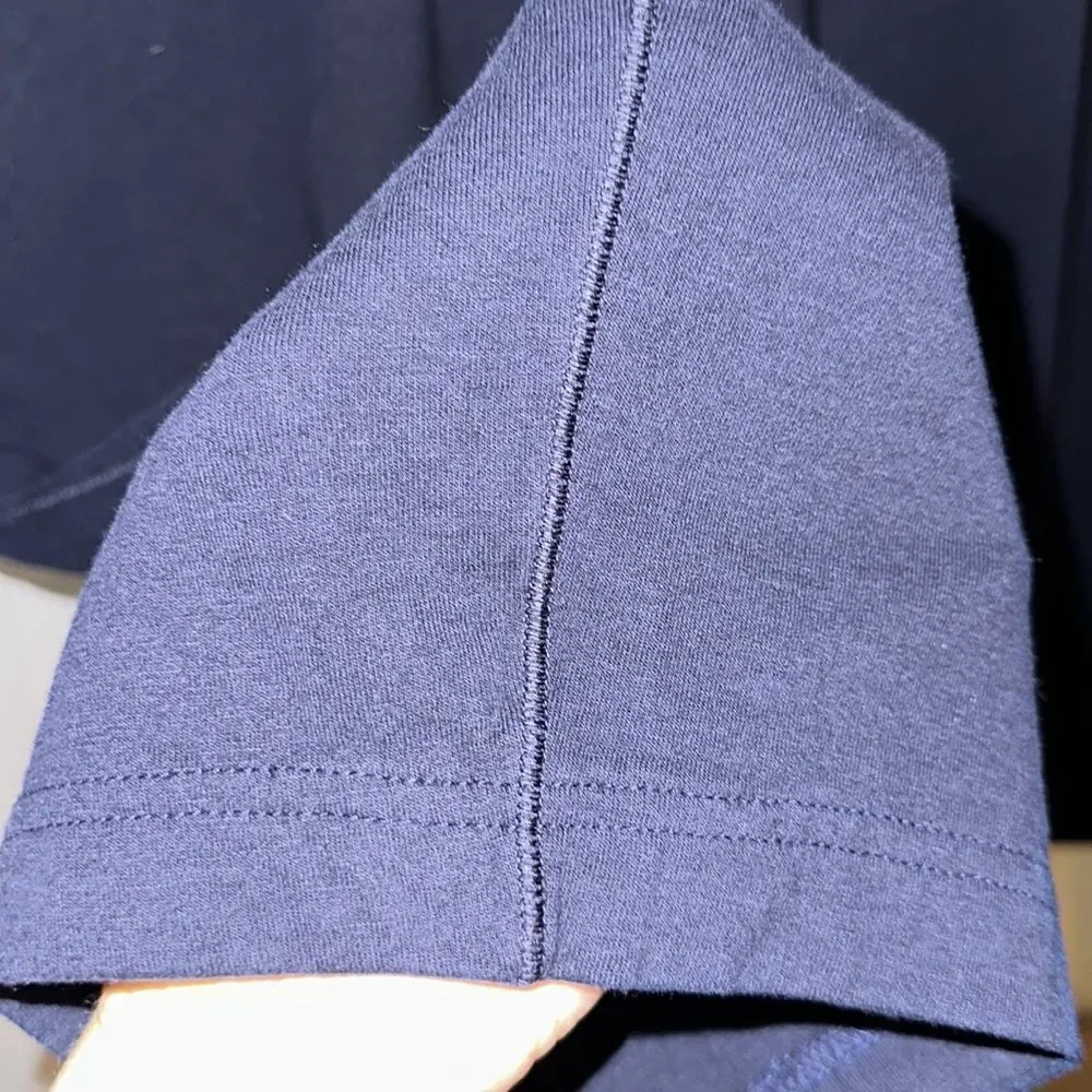 POLO RL 3LT Navy Crop Performance Drawstring Cotton Sweatpants with 3 Pockets